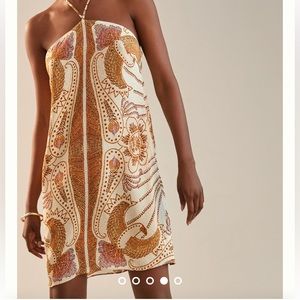 Farm Rio x Anthropologie Boho Halter Mini Dress